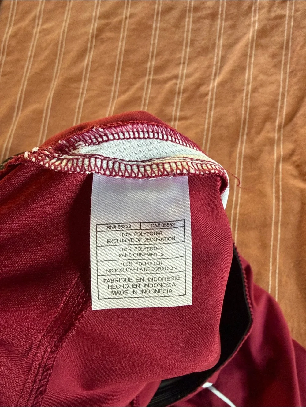 Nike Burgundy Shorts with White Trim